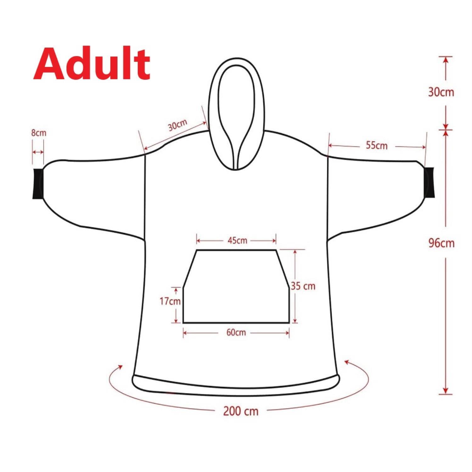 snug hoodie adult size chart - One Piece Shop