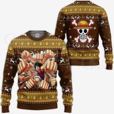 Luffy Gomu One Piece Anime Ugly Christmas Sweater