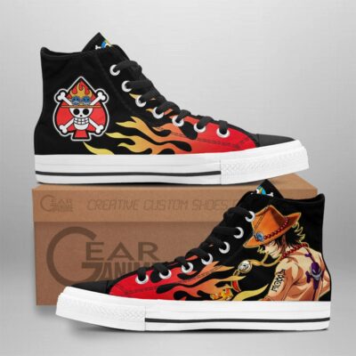 Ace D. Portgas High Top Shoes Custom One Piece Sneakers