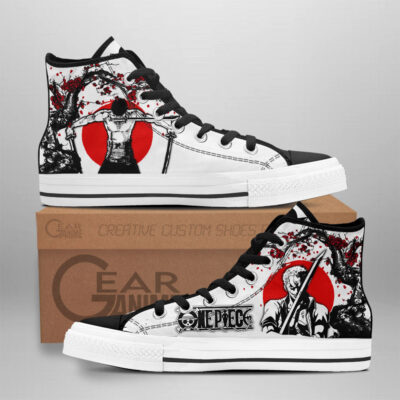 Zoro High Top Shoes One Piece Sneakers
