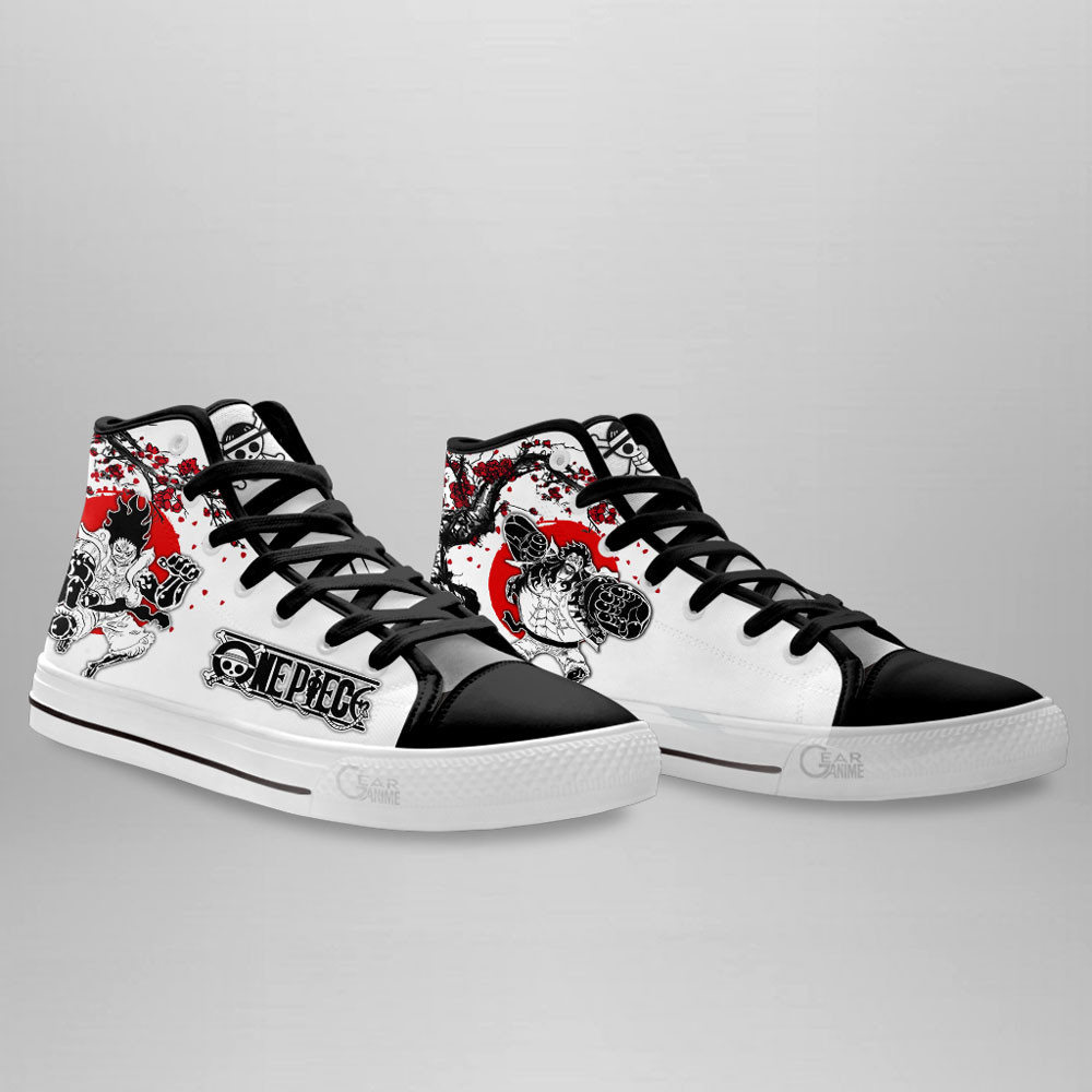 Luffy Gear 4 High Top Shoes Anime One Piece Sneakers - Image 3