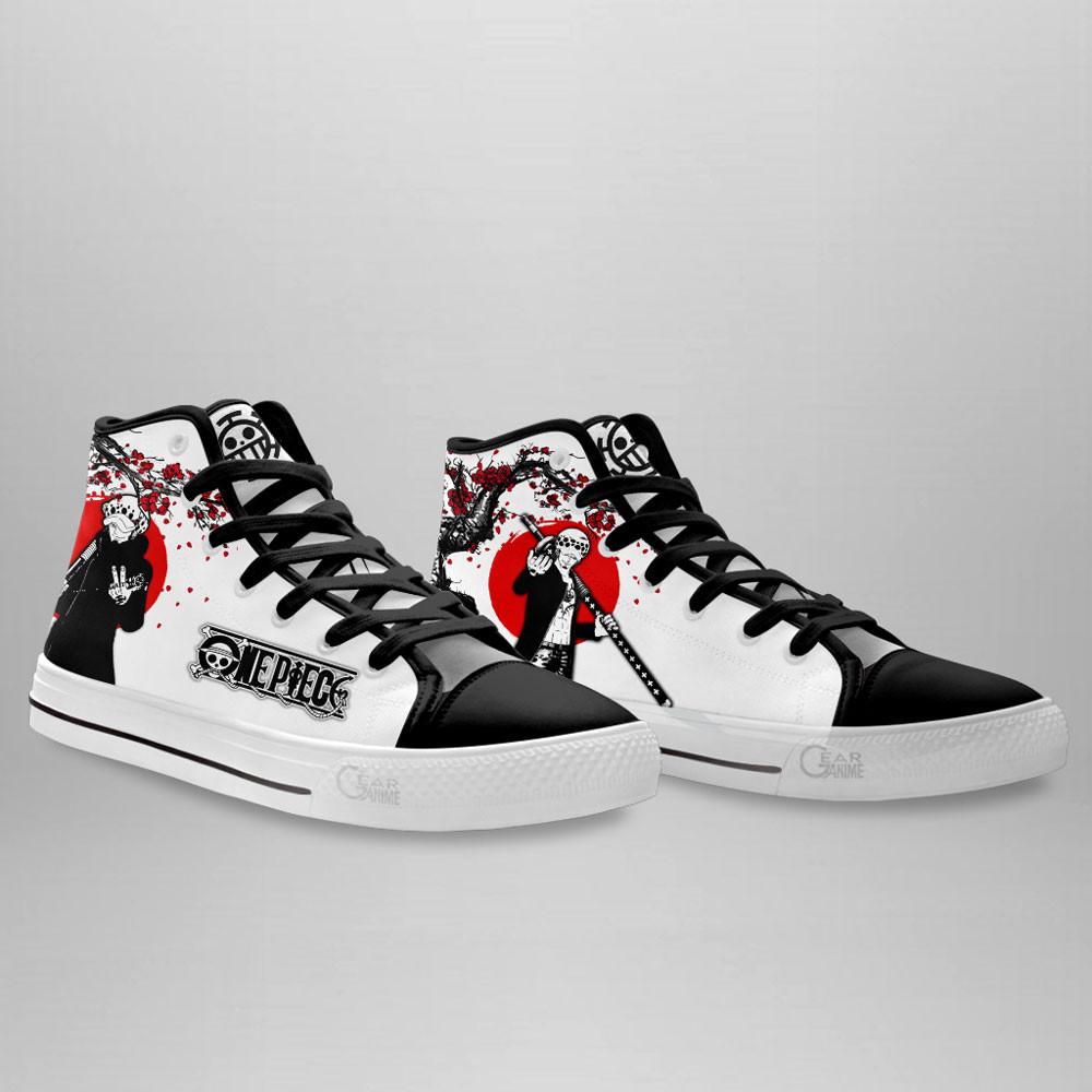 Trafalgar Law High Top Shoes Anime One Piece Sneakers - Image 3