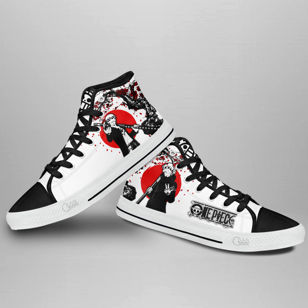Trafalgar Law High Top Shoes Anime One Piece Sneakers - Image 4