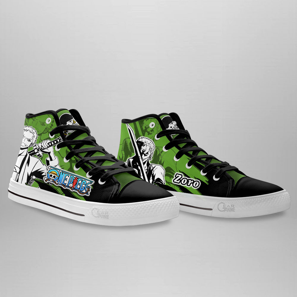Roronoa Zoro High Top Shoes One Piece - Image 3