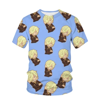 New Cool Summer One Piece Chibi 3D T-shirt