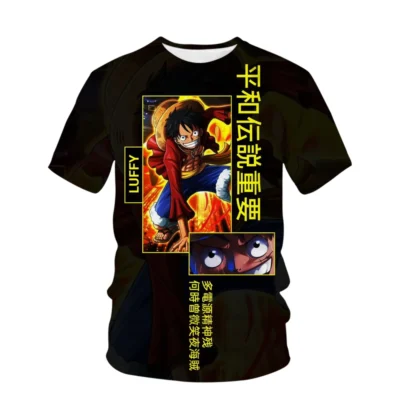 New Cool Summer One Piece Black 3D T-shirt