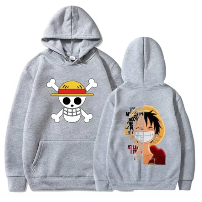 One Piece Luffy And Logo Hoodie