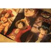 Anime One Piece Three Brothers White Beard Red Hair Dragon Kraft paper vintage poster bar cafe 5 - One Piece Shop