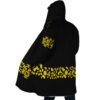 Black Trafalgar Law One Piece AOP Hooded Cloak Coat SIDE Mockup - One Piece Shop