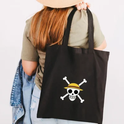 One Piece Manga Black Tote Bag