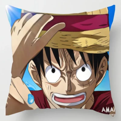 One Piece Luffy Blue Pillow