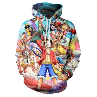 One Piece Straw Hat Pirates. 3D Hoodie