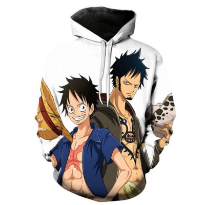 One Piece Lufy And Law 3D Hoodie