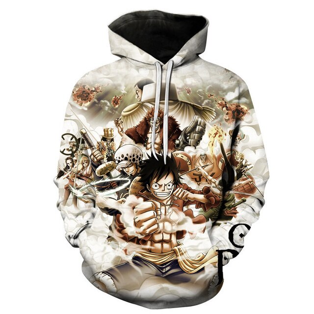 One Piece Luffy Colorful 3D Hoodie