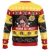 I Want To Eat Meat OP Ugly Christmas Sweater BACK mockup - One Piece Shop