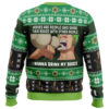 I wanna drink my booze Zoro Ugly Christmas Sweater BACK mockup - One Piece Shop