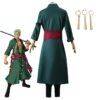 Kostum Cosplay Anime One Piece Roronoa Zoro Kostum Halloween Pakaian Peran Kimono Pakaian Seragam Pesta Set 2 - One Piece Shop