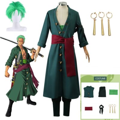 Anime One Piece Kostum Zoro Cosplay