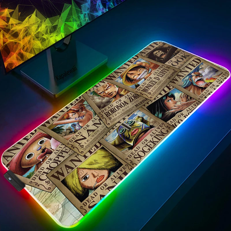 Wanted One Piece RGB Mouse Pad