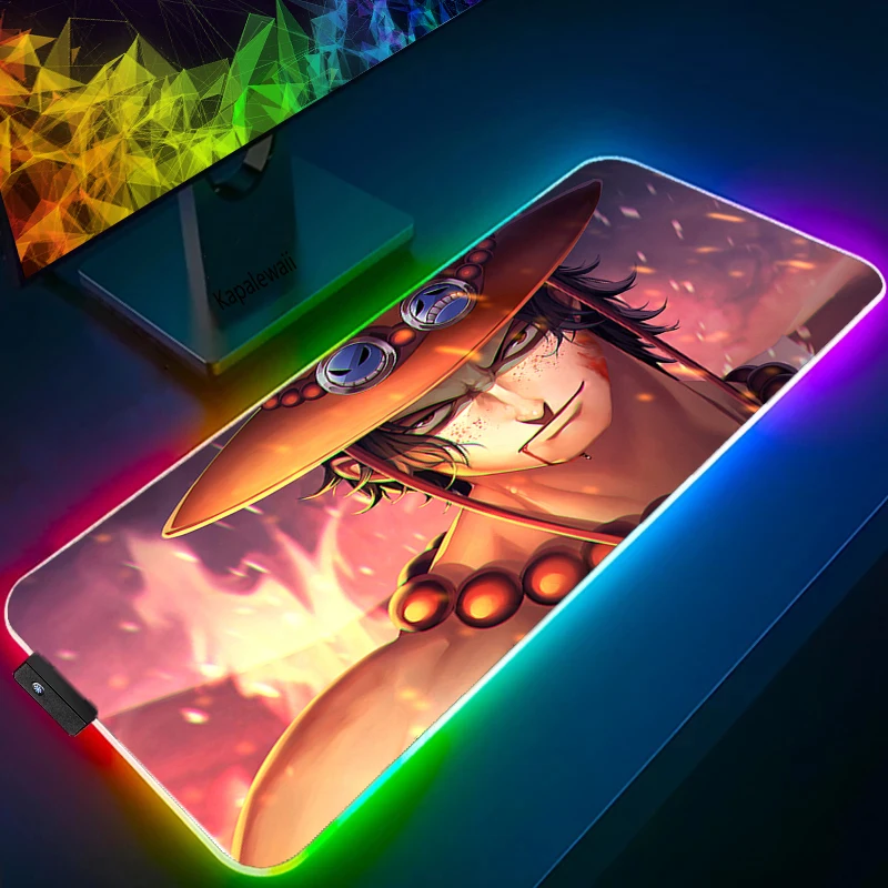 Portgas D. Ace One Piece RGB Mouse Pad