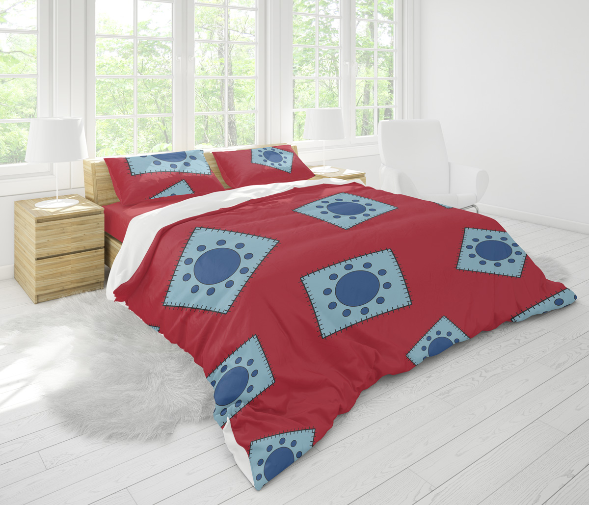 Luffy Wano Pattern One Piece Bedding Set - Image 3
