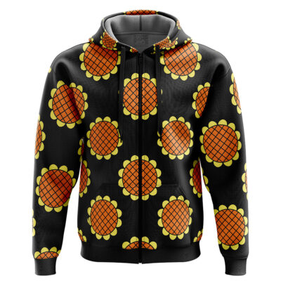 Monkey D. Luffy Black Dressrosa One Piece Zip Hoodie Jacket
