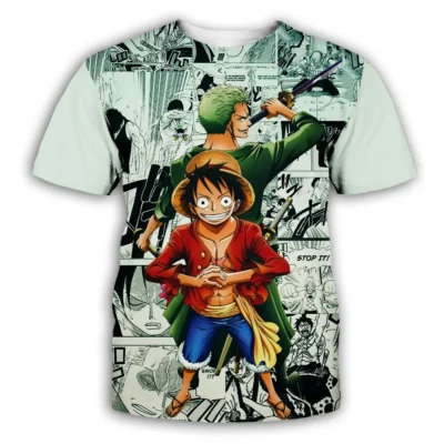 Anime One Piece Green 3D T-Shirt