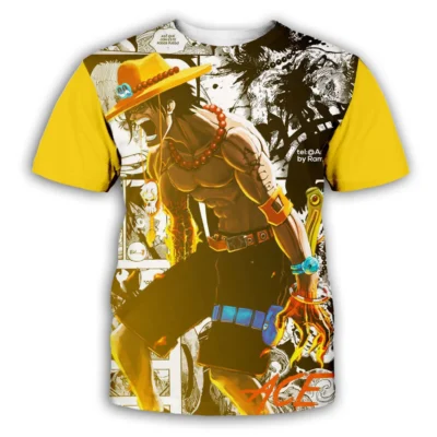 Anime One Piece Yellow 3D T-Shirt