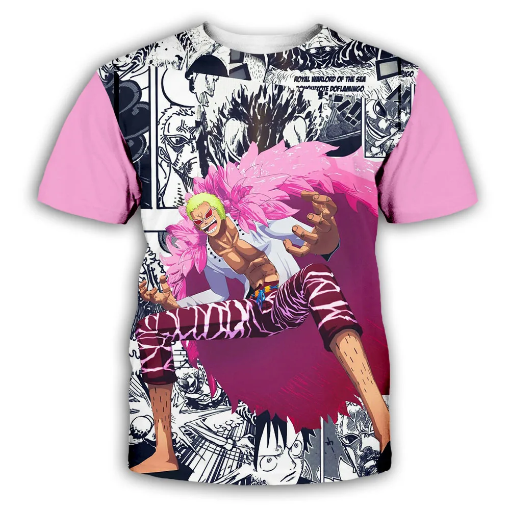 Anime One Piece Pink 3D T-Shirt