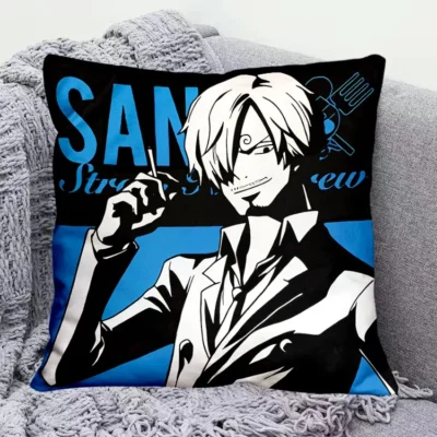 Sanji One Piece Black And White  Pillow