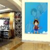 One Piece Chibi And Adult Straw Hat Luffy Blue 1pc Wall Art 3 - One Piece Shop