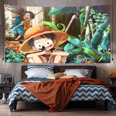 One Piece Cute Luffy Tapestry