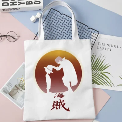 One Piece White Retro Tote Bag