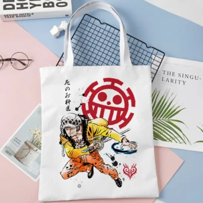 Trafalgar D. Water Law One Piece White Tote Bag