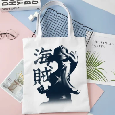 One Piece Cool Luffy White Tote Bag