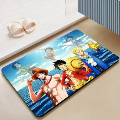 Ace Luffy Sabo One Piece Bath Mat