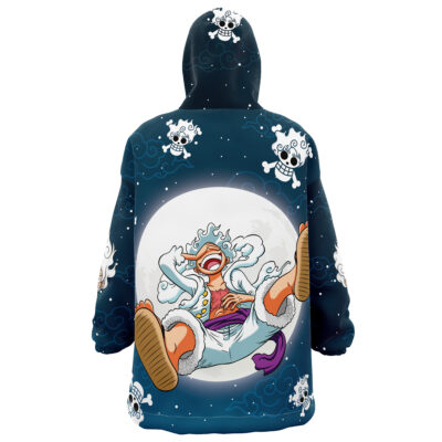 Luffy Gear 5 v2 Pattern One Piece Snug Oversized Blanket Hoodie