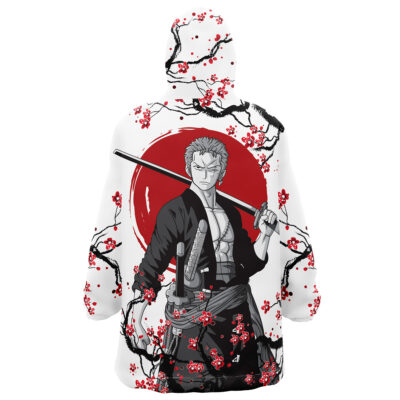 Zoro Cherry Blossom One Piece Snug Oversized Blanket Hoodie