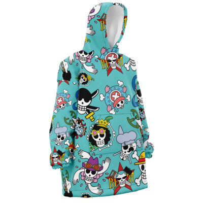 Strawhats Jolly Roger One Piece Snug Oversized Blanket Hoodie