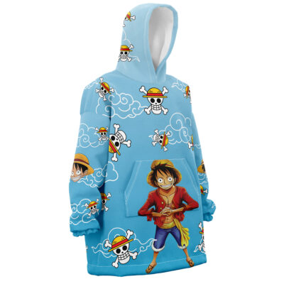 Luffy Pattern One Piece Snug Oversized Blanket Hoodie