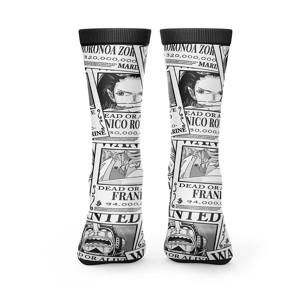 Straw Hat Wanted Pattern One Piece Socks - Image 3