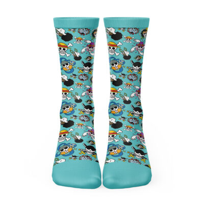 Straw Hats Jolly Roger Pattern One Piece Socks