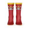 Straw Hats Luffy One Piece Socks BACK mockup - One Piece Shop