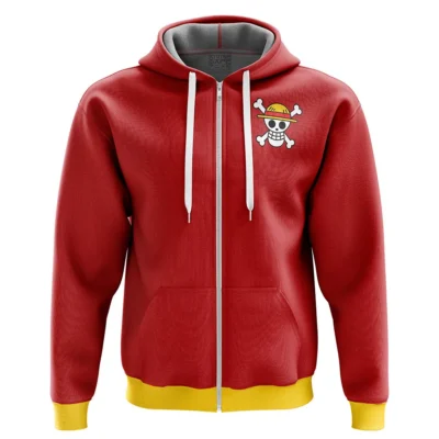Straw Hats Luffy One Piece Zip Hoodie Jacket