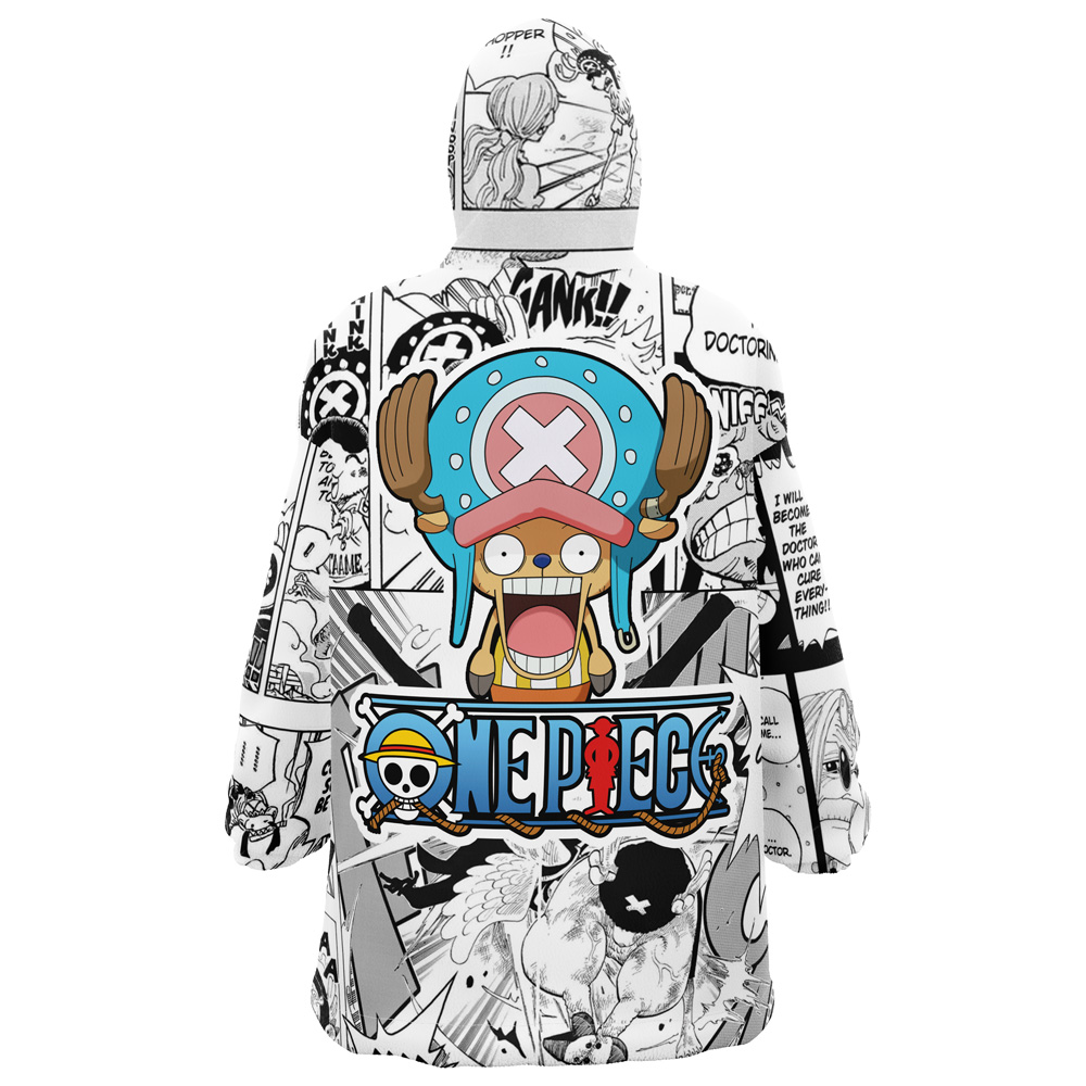 Tony Chopper Manga Panels One Piece Snug Oversized Blanket Hoodie