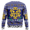 Trafalgar Law Christmas OP Ugly Christmas Sweater BACK mockup - One Piece Shop