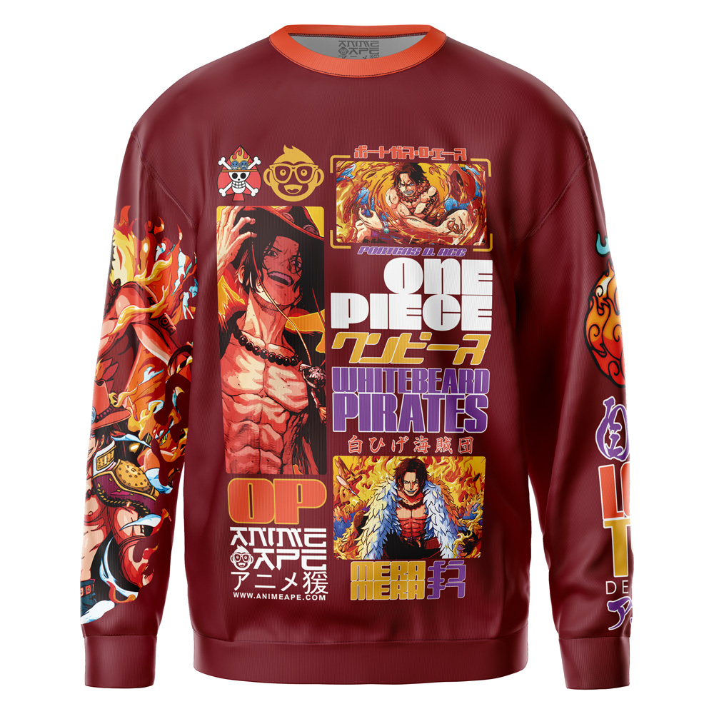 Portgas D. Ace V3 One Piece Streetwear Sweatshirt - Image 2