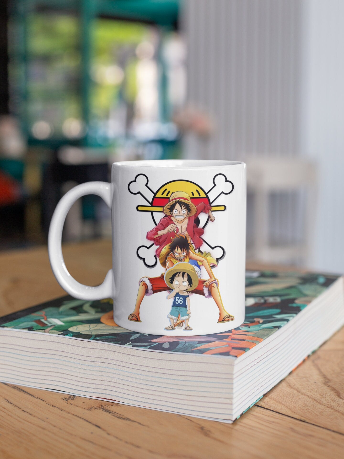 One Piece Monkey D. Luffy Evolution Ceramic Mug