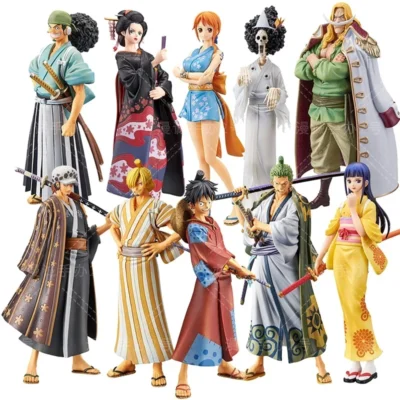 18cm One Piece Anime Luffy Zoro Chopper Nami Action Figure