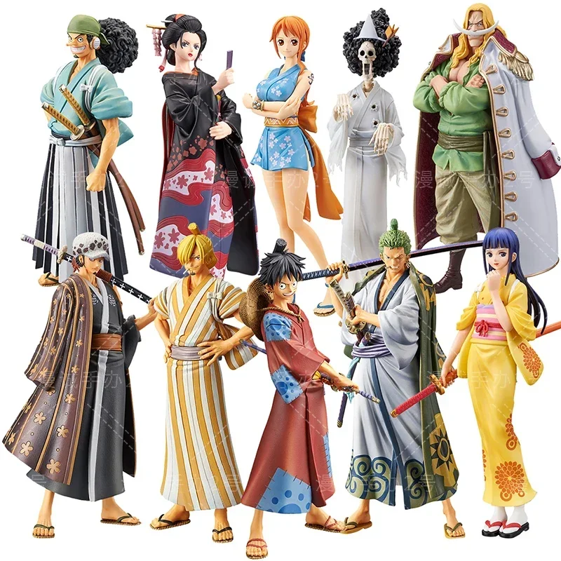 18cm One Piece Anime Luffy Zoro Chopper Nami Action Figure